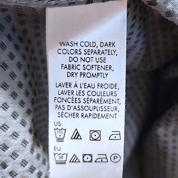 Calvin Klein Infinite Non-Iron Button Up Shirt Mens Large Gray Check 100% Cotton - Picture 7 of 13